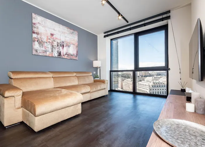 Free Parking In Luxury With View - Steps To Brignole Train Station Apartament Genua